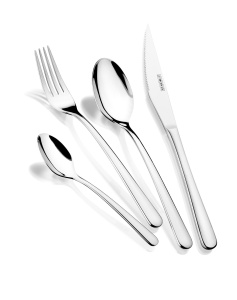 Set Tacamuri MONIX Pisa, 24 piese, otel inoxidabil 1810, cu cutit pentru friptura
