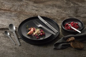 Set tacamuri ZWILLING Minimale Vintage 30 piese design ciocanit otel inoxidabil 1810 - Img 2