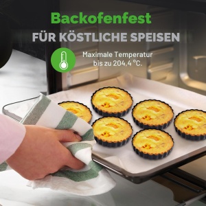 Set Tarteform Nutrichef 10 Mini Tartelette 10 cm, Carbonstahl, Antihaft - Img 4