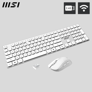 Set Tastatura si Maus MSI Forge K210 Wireless, Alb, 2.4 GHz, Rechargeabil - Img 4