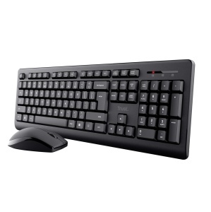 Set Tastatura si Maus Wireless Trust Primo AZERTY, Ergonomic, Performanta Inalta