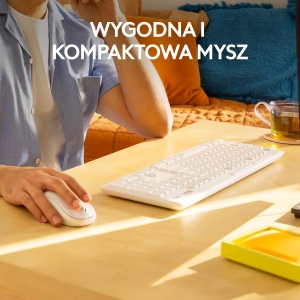 Set tastatura si mouse Logitech MK295, wireless, alb, cu tehnologie SilentTouch - Img 4