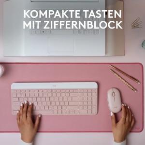 Set Tastatura si Mouse Logitech MK470 Slim Combo, Wireless, Design Modern - Img 2