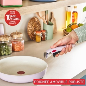 Set Tefal Ingenio Serenity L8304S04 4 Piese Wok Design Antiaderent Maner Detasabil - Img 3