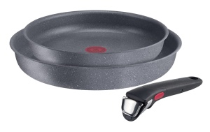Set tigai Lagostina Ingenio Mineralis Eco, 3 piese, 24 si 28 cm, aluminiu reciclat