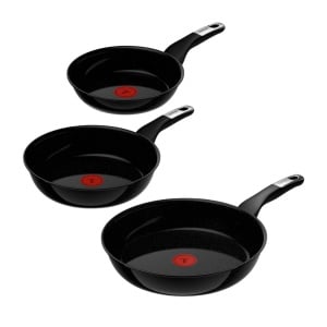 Set tigai Tefal Explore On Keramik G2149132, 202428 cm, antiaderente, compatibile inductie, negru