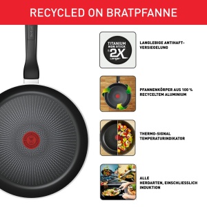 Set tigai Tefal Recycled On C2979032 2428 cm aluminiu reciclat compatibile inductie negru - Img 2