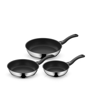 Set tigai WMF Devil 3 piese otel inoxidabil Cromargan antiaderente compatibile inductie