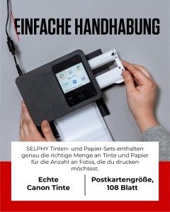 Set Tinte si Fotopapier Canon RP-108 pentru Imprimante Selphy, 2 Cartuse si 108 Foi 100x148mm - Img 5