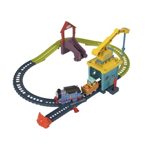 Set tren Fisher-Price HDY58 Thomas Friends 18 piese cu locomotiva motorizata albastru - Img 8