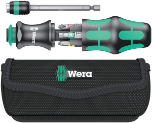Set Unelte Wera Kraftform Kompakt 20, 7 piese, Negru-Verde, cu Geanta
