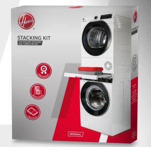 Set universal de stivuire Hoover cu raft glisant pentru masini de spalat si uscatoare - Potrivit pentru masini de spalat cu adancime 47-62 cm - Econom - Img 1