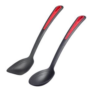 Set ustensile de bucatarie Westmark, 2 piese, plastic, negrurosu, cu scala masurare