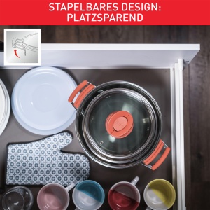 Set vase de gatit Tefal OptiSpace G721SD 13 piese otel inoxidabil compatibil inductie - Img 6