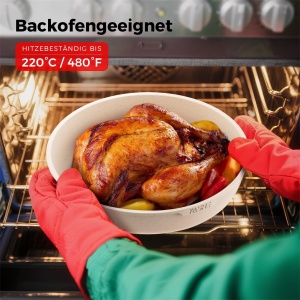 Set vase de gatit YASHE 20 piese cu maner detasabil antiaderent gri - Img 4