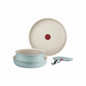 Set vase Tefal Ingenio Serenity L828S404 4 piese Antiaderent Design compact
