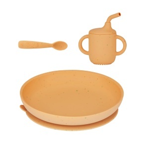 Set vesela pentru bebelusi Babymoov Little Arty silicon 3 piese BPA free