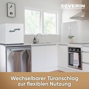Severin KB 8884 Mini Frigider 45L Usa Reversibila Alb - Img 3
