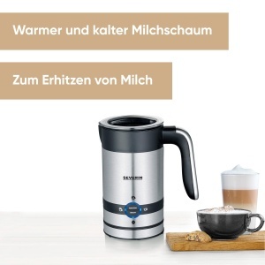 Severin SM 3584 Spumator Electric de Lapte 200 ml Design Negru Mat si Inox - Img 2
