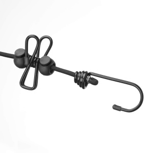Sfoara elastica Rayen 2-4 m, 12 cleme, neagra, din poliester - Img 4