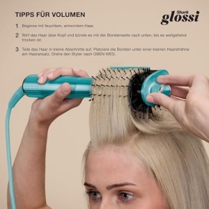 Shark Glossi HT302EUTL Styler 2-in-1 Turcoaz Volum si Finisaj Lucios - Img 12
