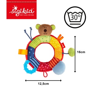 SIGIKID 40490 Active Ring Baby Activity PlayQ Fete si Baieti Jucarii pentru bebelusi recomandate de la 3 luni multicolore - Img 4