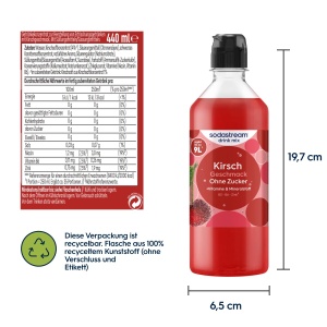 Sirop SodaStream pentru bauturi cu gust de cirese fara zahar, 4 x 440 ml - Img 5
