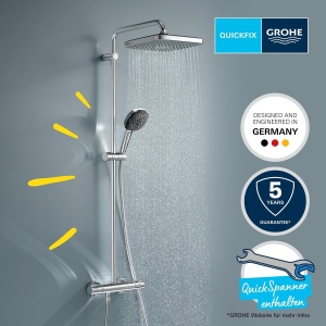 Sistem de dus GROHE Vitalio Comfort 250, cu termostat, 7lmin, crom - Img 4
