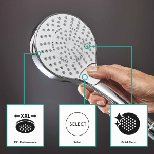Sistem de dus hansgrohe Croma Select 280, 4 tipuri de jet, crom - Img 6