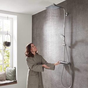 Sistem de dus hansgrohe Crometta E cu termostat, cap de dus 240 mm, crom - Img 2