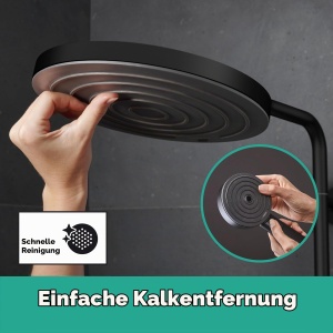 Sistem de dus hansgrohe Pulsify S Puro, Mattschwarz, 260 mm, EcoSmart - Img 6