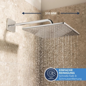 Sistem de dus incorporabil GROHE Precision 310, 31cm, cu termostat, crom - Img 4