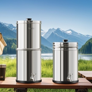 Sistem de filtrare a apei VEVOR cu 7 L, inox, 99 clor eliminat, 2 filtre - Img 8