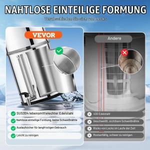 Sistem de filtrare a apei VEVOR din otel inoxidabil, 77,5L, cu filtre activi - Img 3