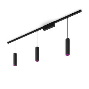 Sistem de iluminat Philips Hue Perifo - 3 Lampi suspendate LED Lumini colorate si albe Dimabil Conexiune Bluetooth sau Hue Bridge Negru