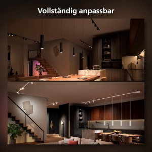 Sistem de iluminat Philips Hue Perifo, 3 spoturi si 1 bara de lumina, 250 cm, negru - Img 5
