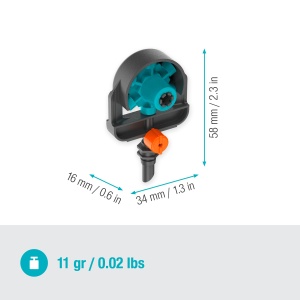 Sistem de irigare Gardena Micro-Drip 6 tipuri de pulverizare, set 2 bucati, multicolor - Img 4