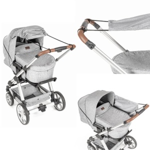 Sistem de protectie solara Reer ShineSafe pentru carucior, gri, UPF 50 - Img 2