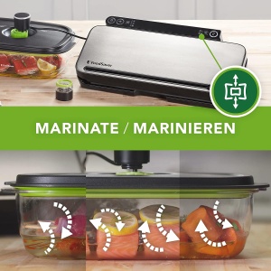 Sistem de Vakuum FoodSaver VS3190X, 1 Rola, 4 Pungi, Argintiu cu Accente Negre - Img 4