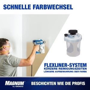 Sistem FlexLiner Graco 17R821, 1 litru, pentru pulverizatoare de vopsea portabile, gri - Img 2