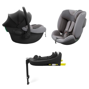 Sistem modular pentru copii KINDERKRAFT ENDURA SAFE, 3in1, gri, ultraleicht, cu baza rotativa