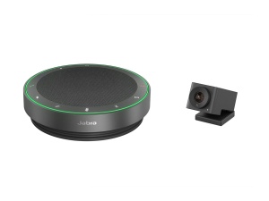 Sistem video conferinta Jabra BYOD Room Kit pentru sali mici, cu camera Huddly IQ si difuzor Jabra Speak2 75