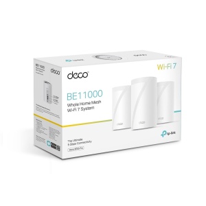 Sistem Wi-Fi Mesh TP-Link Deco BE65 Pro, Tri-Band, 5765 Mbits, 3 unitati - Img 8