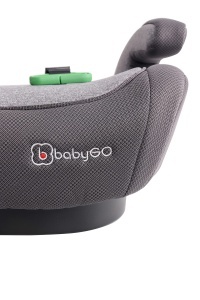 Sitzerhauser pentru copii babyGO Bursa IV, 125-150 cm, cu Isofix, gri - Img 5