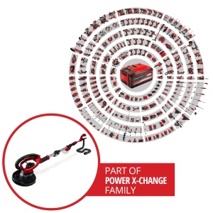 Slefuitor cu acumulator Einhell TP-DW 18225 Li Solo sistem Power X-Change rosu cu accesorii incluse - Img 2