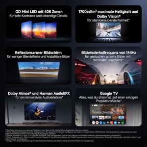 Smart TV Xiaomi TV S Pro Mini LED 55 4K QLED 144Hz Dolby Vision Google TV - Img 2
