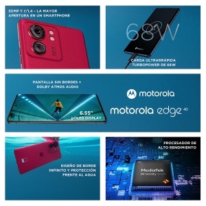 Smartphone Motorola Edge 40, 256GB, 8GB RAM, Dual-SIM, viva-magenta - Img 3