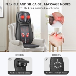 Snailax Massagesitzauflage Shiatsu Functie de Incalzire si Vibratie Masaj pentru Spate si Corp - Img 2