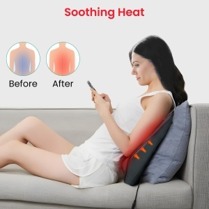 Snailax Shiatsu Nackenmassagegerat 3D Knet-Massagekissen cu incalzire si vibratii - Img 4