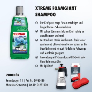 Solutie de curatare auto SONAX XTREME Foam Giant 1L - pH neutru, eficienta ridicata - Img 5